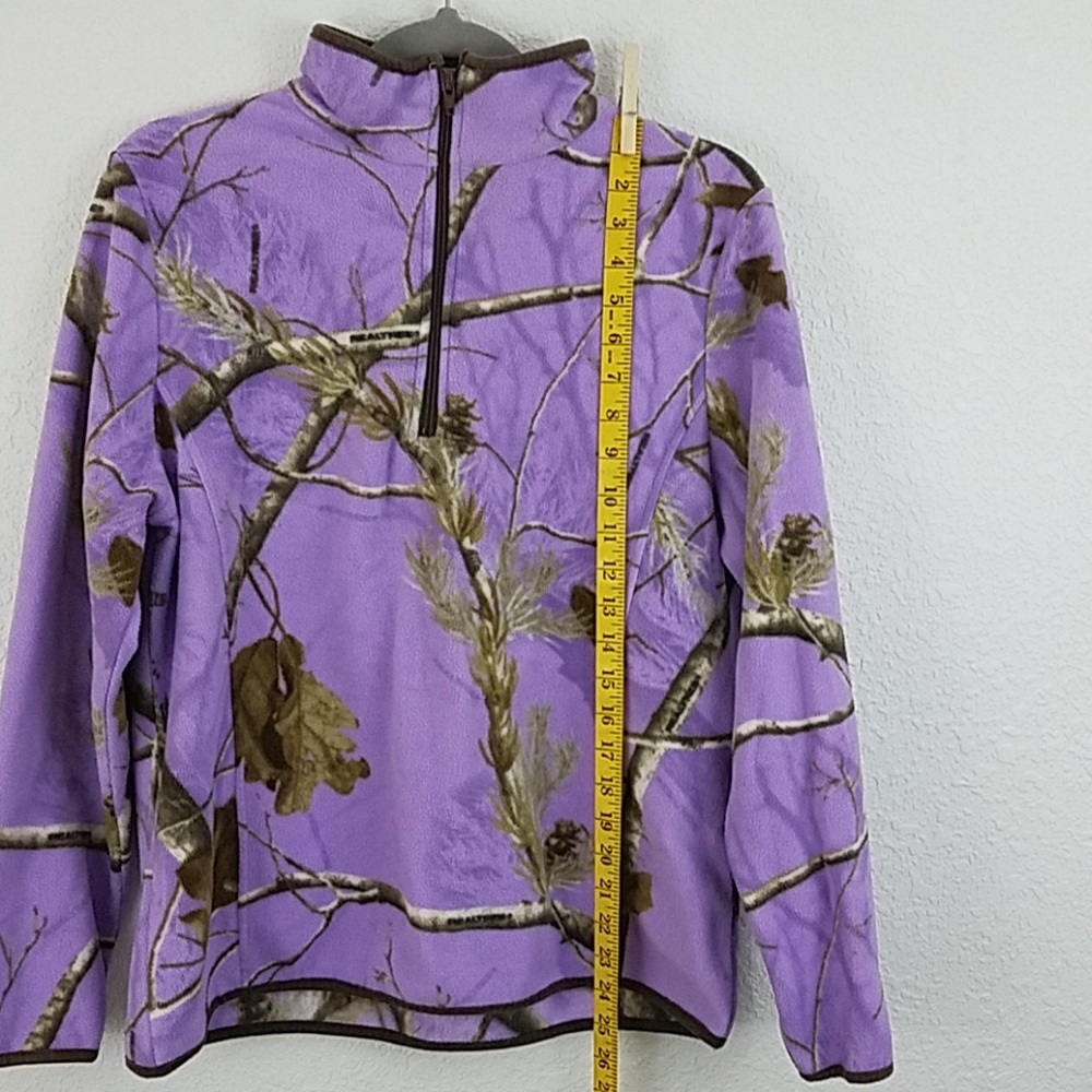 𝅺Purple camo realtree pullover sweater Lg fleece - Picture 5 of 5